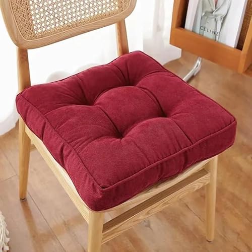 UWOBTN Stuhlkissen Indoor Outdoor Sitzpolster Dickes Waschbares Sitzkissen Weiches Sitzauflage 40x40/45x45/50x50cm Stuhlauflage für Gartenstuhl Bürostuhl Küche oder Esszimmerstuhl(#7,40x40cm/15x15in) von UWOBTN