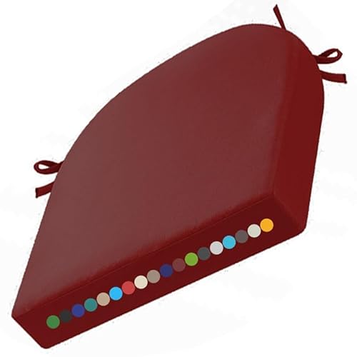 UWOBTN Stuhlkissen Outdoor Wasserdicht 40x40/45x45/50x50cm rutschfest Abnehmbarer Sitzpolster Mit Bändern Memory Schaum Gartenstuhl Sitzkissen für Küche, Esszimmer, Büro, Terrassen(R,40x40x3cm) von UWOBTN