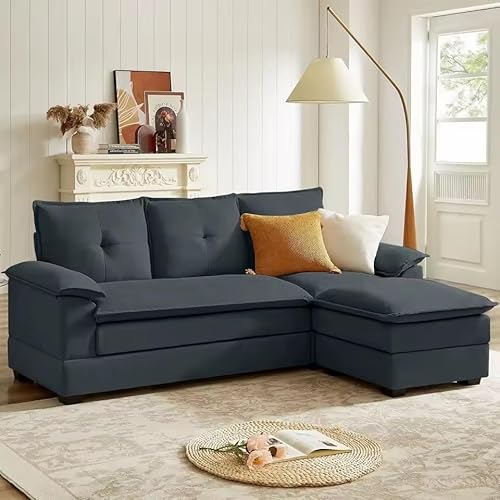 UWSKLAOJDF 208,3 cm wandelbares Sektionalsofa L-förmige, bequeme Wolken-Couch mit wendbaren Chaiselos, gepolsterten Armlehnen, 3-Sitzer-Sofa von UWSKLAOJDF
