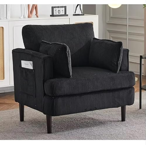 UWSKLAOJDF Accent Chairs Cord Sessel mit 2 Kissen Seitentasche Bequem Sofa Fass Stuhl Lesen Entspannung UWSKLAOJDF Accent Chairs Cord Sessel mit 2 Kissen Seitentasche Bequem Sofa Fass Stuhl Lesen Entspannung von UWSKLAOJDF