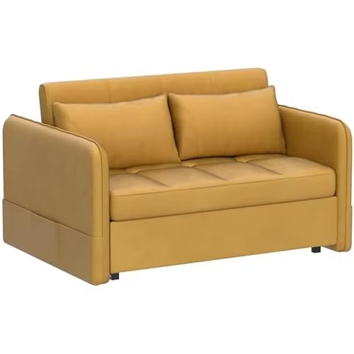 UWSKLAOJDF Cabrio Schlafsofa 3 in 1 Loveseat Couch Leinen Klein Sofa mit Ausziehbett Verstellbare Rückenlehne Armlehne von UWSKLAOJDF