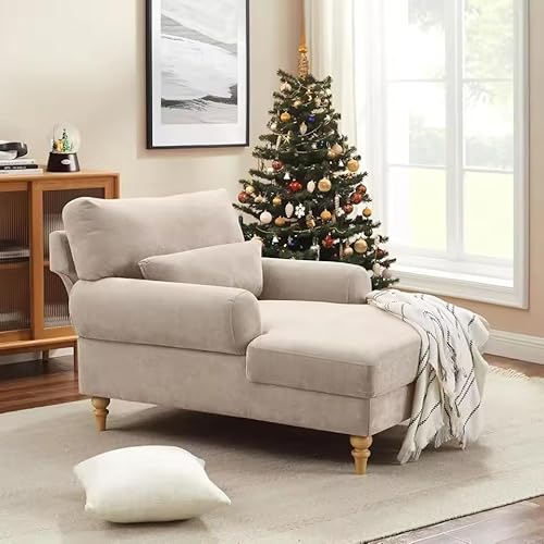 UWSKLAOJDF Chaiselongue-Sessel mit verstellbarer Rückenlehne, gepolstert, für den Innenbereich, Freizeit, Sofa, Liegestuhl, Schlafplatz für Schlafzimmer von UWSKLAOJDF