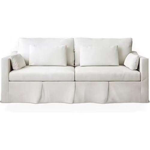 UWSKLAOJDF Loveseat Sofa 213,3 cm Schonbezug Couch 4 Wurfkissen 63,5 cm bequemes, tiefes Sitzkissen waschbar Schonbezug Chenille Couch von UWSKLAOJDF