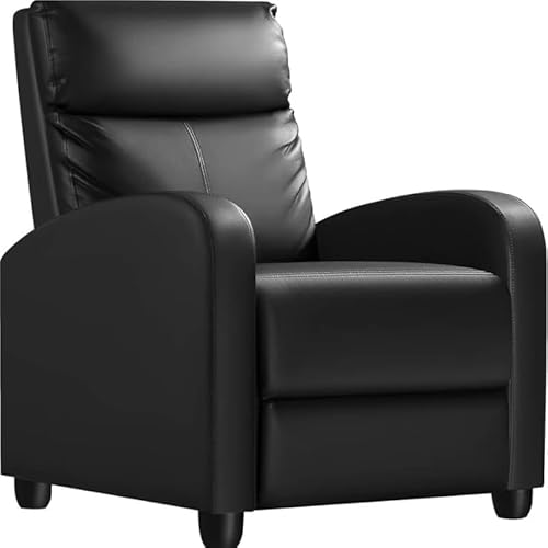 UWSKLAOJDF Relaxsessel, PU-Leder, Liegesofa mit Lendenwirbelstütze, verstellbare Fußstütze, Heimkino, Einzelliege, Erwachsene von UWSKLAOJDF