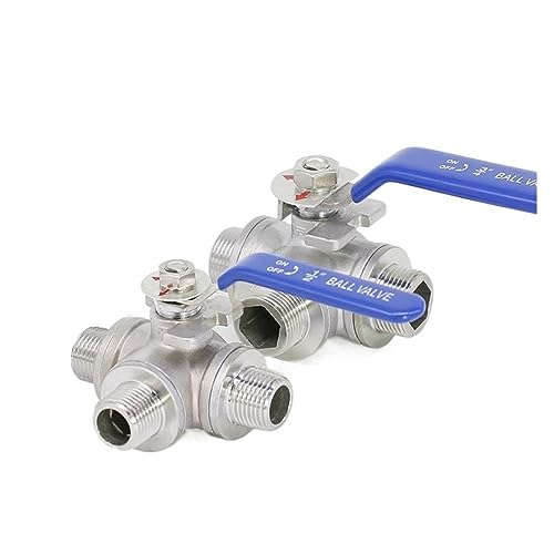 1/2" 3/4" Außengewinde 3-Wege-Kugelhahn DN15 DN20 Edelstahl 304 Ventilgriffventile LT-Anschluss(G-t Type,0.75 Inch) von UWUKCJOKQ