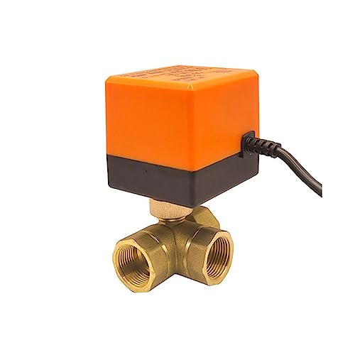 3/4" 3-Wege motorisierter Kugelhahn DN15 Dreidraht-Zweipunktsteuerung Messing elektrischer Kugelhahn 220V 12V 24V(12vdc) von UWUKCJOKQ