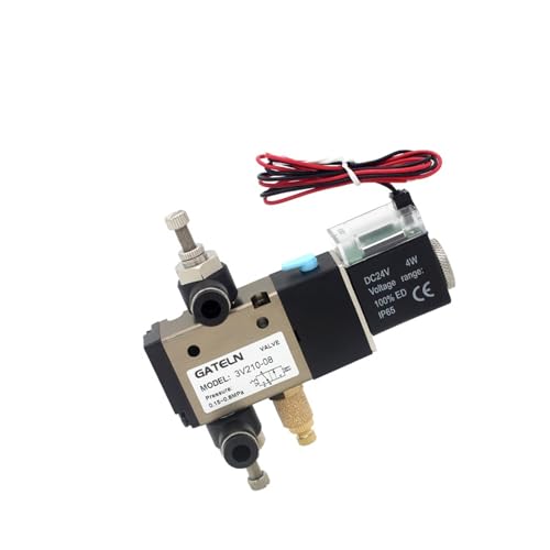 Dreiwege-2-Positionen-3V210-08 NO DC12V 24V AC220V Pneumatisches Luftmagnetventil, elektronisch gesteuertes Gasmagnetventil(4mm Fittings-03) von UWUKCJOKQ