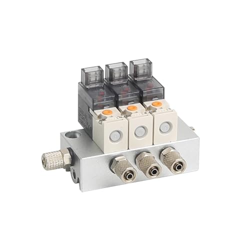 Normalerweise geöffnete 12 V 24 V Miniatur-Pneumatik-Magnetventilkombination Überdruck Unterdruck Verwendung von 2/3-Wege-NO-Ventilen(101-110V-6 -NO,7F) von UWUKCJOKQ