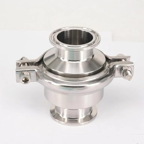 Passend for 38 mm 1-1/2 Zoll Rohraußendurchmesser x 1,5 Zoll Tri-Clamp-Ferrule Außendurchmesser 50,5 mm 304 Edelstahl-Rückschlagventil, Einweg-Rückschlagventil von UWUKCJOKQ