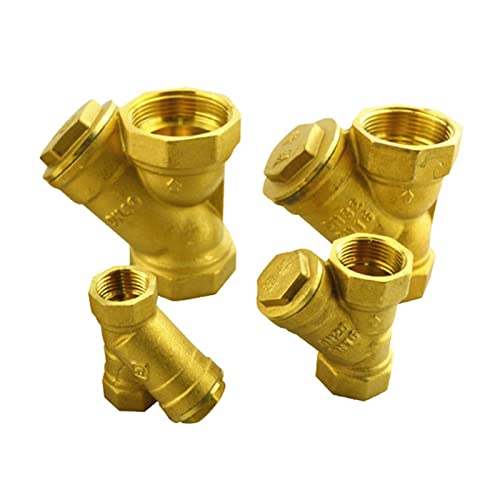UWUKCJOKQ Ventil 1/2" 3/4" 1" 1-1/4" 1-1/2" 2" Innengewinde Inline Y Mesh Sieb Gewinde Filter Messing Filterventil(DN32) von UWUKCJOKQ
