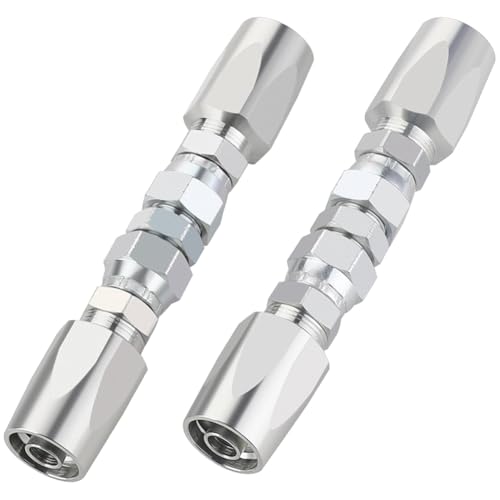 UWYRKSW 2-Teiliges Reparaturset für Hydraulikschläuche, Wiederverwendbar, Wiederverwendbare 2-Adrige Hydraulik-Reparaturverschraubung 1/2 von UWYRKSW