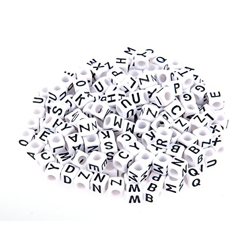 UWYRKSW 200X Buchstabe Wurfel 6mm Kunststoffperlen fur Armkette UWYRKSW 200X Buchstabe Wurfel 6mm Kunststoffperlen fur Armkette von UWYRKSW