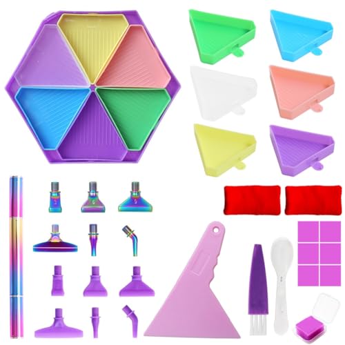 UWYRKSW 6-Gitter-Palette, Diamant-Malerei-Tablett-Kits, Sechseck-Bohrplatte mit Großer Kapazität, Diamant-Malstift, Kunst, Kreuzstich, A UWYRKSW 6-Gitter-Palette, Diamant-Malerei-Tablett-Kits, Sechseck-Bohrplatte mit Großer Kapazität, Diamant-Malstift, Kunst, Kreuzstich, A von UWYRKSW