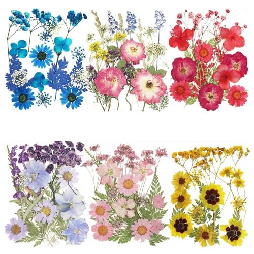 UWYRKSW 6 Set Getrocknete Blumen Kerze Epoxidharz Form Dekorieren Material Paket von UWYRKSW