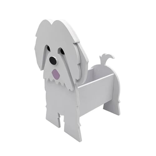 UWYRKSW Cartoon-Blumentopf für Hunde, Zusammensetzbar, Blumentopf für Mehrere Hunderassen, Gartentopf, Langlebig, L von UWYRKSW