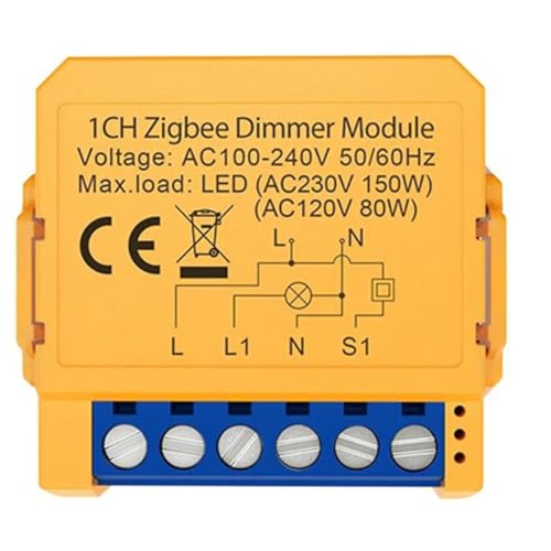UWYRKSW Graffiti Intelligenter ZigBee-Dimmer Ein/Aus, 1-Wege-Dark-Box-Smart-Switch, APP-Ferndimmung, Multifunktionsmodul, Langlebig, Einfach zu Bedienen von UWYRKSW