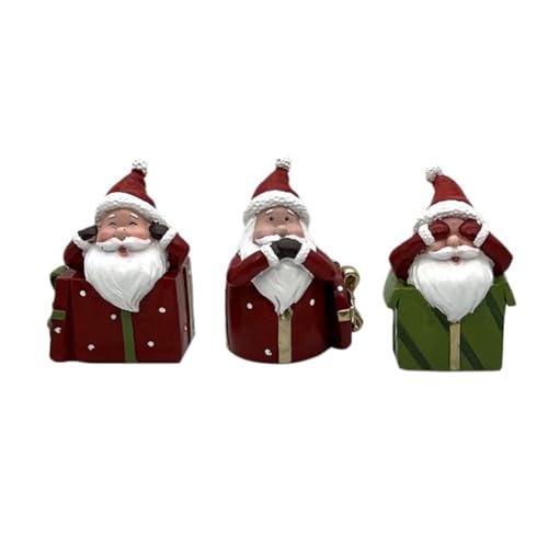 UWYRKSW Kleine Geschenkbox mit Weihnachtsmannmotiv, Mikro-Landschaft, Kunstharz, Bastelpuppe, Tischdekoration UWYRKSW Kleine Geschenkbox mit Weihnachtsmannmotiv, Mikro-Landschaft, Kunstharz, Bastelpuppe, Tischdekoration von UWYRKSW