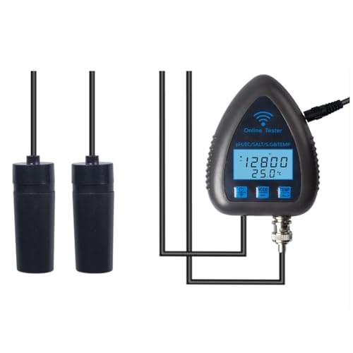 UWYRKSW Tuya WiFi 5In1 WasserqualitäTstester Online-Monitor TDS EC Salzgehalt TemperaturtestmessgeräT Pool PH-MessgeräT(B) EU-Stecker von UWYRKSW