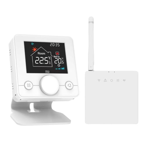 UWYRKSW WiFi-Drahtlosthermostat RF433 Warmwasserbereitung Gaskesselthermostat mit Halterungsunterstützung Mobiltelefon-Fernbedienung von UWYRKSW