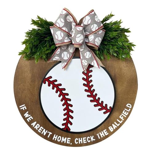 UWYRKSW Willkommensschild für die Haustürdekoration, Baseball-Liebhaber, Bauernhaus-Dekorationskranz, Einzigartiger, Lustiger Willkommenskranz An der Haustür mit Schleife UWYRKSW Willkommensschild für die Haustürdekoration, Baseball-Liebhaber, Bauernhaus-Dekorationskranz, Einzigartiger, Lustiger Willkommenskranz An der Haustür mit Schleife von UWYRKSW