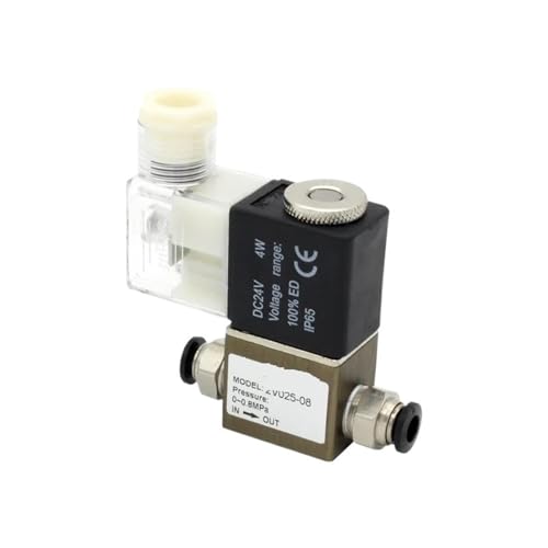 2V025-08 Normally Closed 12V 24V 110V 220V 380V 1/4" BSP 2 Way 2 Position Air Solenoid Valve 2V025-08 Pneumatic Control Valve(Grey,2V025-08NC DC12V) von UXDAKCPSH