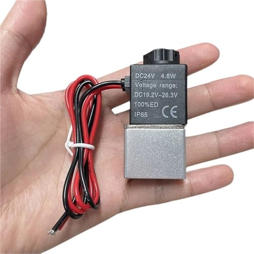 UXDAKCPSH Normally Open Solenoid Valve 1/8" DC 12V 24V AC 110V 220V 2 Way Pneumatic Valves for Water Two-Way(Normally Open DC 12V) von UXDAKCPSH