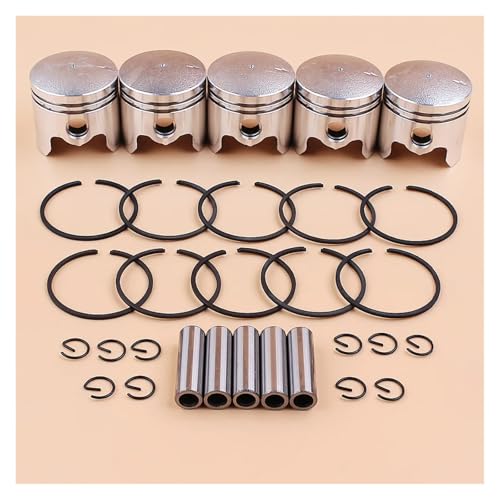 UXHRBW Kolben-Set mit 5 Stück, 40 mm, 10 mm Stift-Set, passend für Motorsense 43CC CG430 BC430 40 5 1E40F 5 von UXHRBW