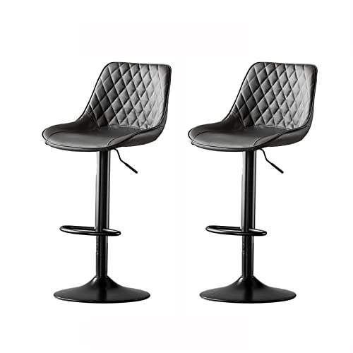 Barhocker – Barstühle für Zuhause, Küche, 60–80 cm höhenverstellbarer Küchenstuhl, 360° drehbarer Metall-Thekenhocker, moderner kontinentaler Frühstückshocker, geeignet für Bar/Café/Küche/Zuhause (C von UXHRILSV