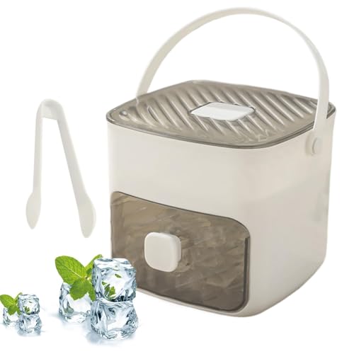 Ice Cube Maker, 48 Eiswürfelform Eiswürfel Eiswürfelmaschine Klein Cube Ray Maschine Eiswürfelmaschine Mini Eiswürfelmaker Mit Behälter Eiswürfelbox Mit Schublade und Aufbewahrungsbehälter von UXSELKCD