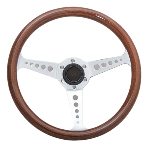 UYCHYTQR Universal-Lenkrad Im Holz-Stil 14 Zoll Klassisches Sportlenkrad von UYCHYTQR