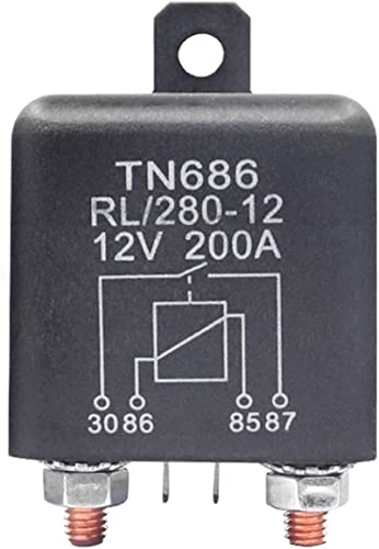 Relais Hochstromrelais Startrelais 200A 100A 12V/24V Power Automotive Starkstrom Startrelais Autorelais Mini Relais (Size : 200A 12V) von UYCUODLUY