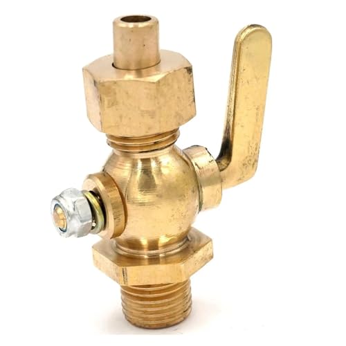 UYCUODLUY 1/4" Male to Socket Welded Brass Drain Petcock Shut Off Valve for Fuel Gas Oil Air von UYCUODLUY