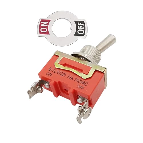 UYCUODLUY 1Pcs E-TEN1021 ON Off Toggle Switch 2 Leg Screw Terminals 15A 250V AC SPST Power Switches UYCUODLUY 1Pcs E-TEN1021 ON Off Toggle Switch 2 Leg Screw Terminals 15A 250V AC SPST Power Switches von UYCUODLUY