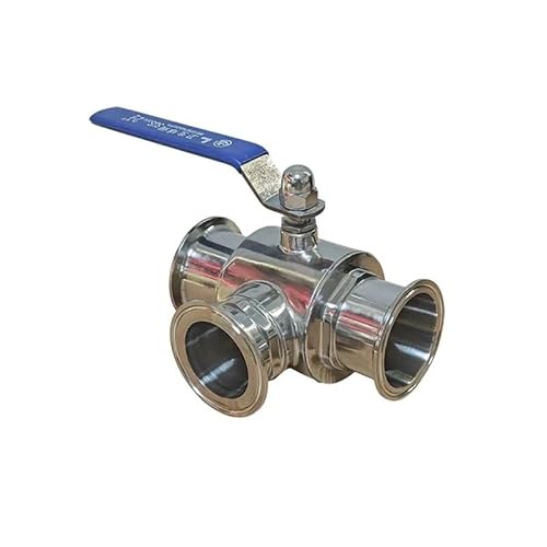 UYCUODLUY 51mm L Type Three-Way Ball Valve Stainless Steel Manual Tri Clamp Quick Release Directional Ball Valve UYCUODLUY 51mm L Type Three-Way Ball Valve Stainless Steel Manual Tri Clamp Quick Release Directional Ball Valve von UYCUODLUY