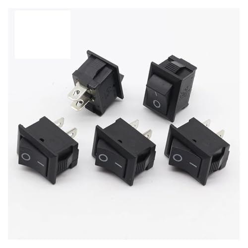 UYCUODLUY 5Pcs/Lot Black Push Button Switch 6A-10A 110V 250V KCD1 2Pin Snap-in On/Off Rocker Switch 5PCS/Lot 21MM*15MM Black UYCUODLUY 5Pcs/Lot Black Push Button Switch 6A-10A 110V 250V KCD1 2Pin Snap-in On/Off Rocker Switch 5PCS/Lot 21MM*15MM Black von UYCUODLUY
