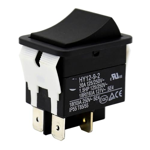 UYCUODLUY HY12-9-2 ON Off Rocker Switch Pushbutton Switches for Welding Machine 4Pin 20A 125/250V, 2-Pack von UYCUODLUY