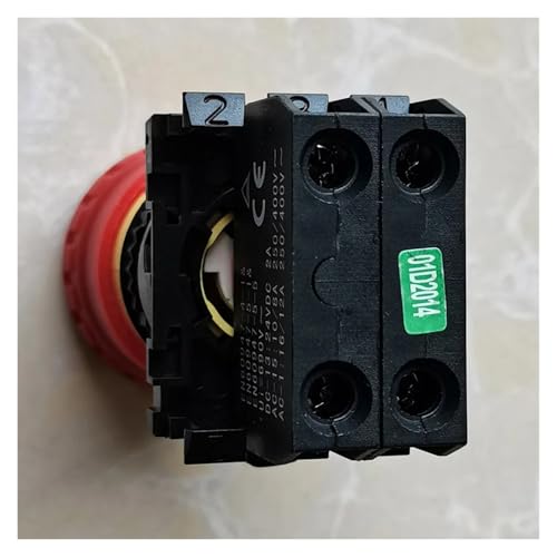 UYCUODLUY HY57B Rotary Type Red Emergency Stop Button Switch Snap Action 18A 125V 12A 250V 400V 2NC 3NC(2NC) von UYCUODLUY