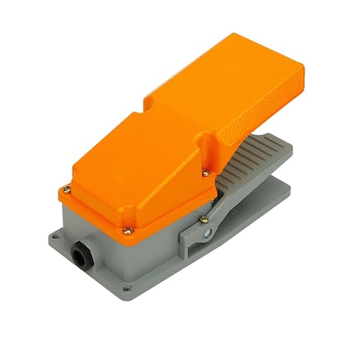 UYCUODLUY LT4 Foot Switch Aluminium case Treadle Pedal Switch for Machine Tool Control Silver von UYCUODLUY