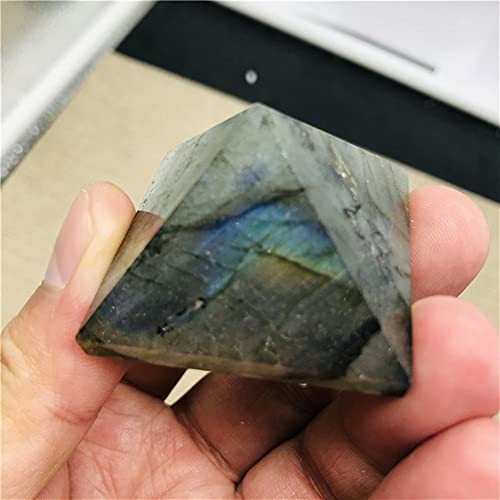UYCUODLUY Natürliches Kristall-Rohstein-Handwerk, natürliche Flash-Labrador-Kristall-Edelstein-Pyramide, Labrador-Kristall-Pyramide von UYCUODLUY