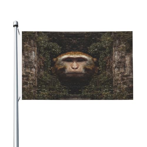 Affen im Schloss, 90 x 150 cm, doppelseitige Flagge, strapazierfähig, für draußen und Garten, perfekt für Schlafzimmer und Garten Affen im Schloss, 90 x 150 cm, doppelseitige Flagge, strapazierfähig, für draußen und Garten, perfekt für Schlafzimmer und Garten von UYHhgqw