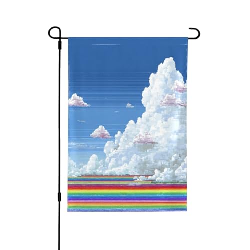 Bunte Himmel-dekorative doppelseitige Flagge, Gartenbanner, perfekt für Innen- und Außenbereich, erhältlich in zwei Größen Bunte Himmel-dekorative doppelseitige Flagge, Gartenbanner, perfekt für Innen- und Außenbereich, erhältlich in zwei Größen von UYHhgqw