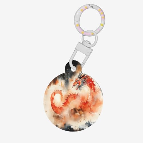 Chinesische Hundemarke, rund, bemalt, personalisierbar, langlebiges Acrylmaterial, ideal für kleine bis große Hunde von UYHhgqw