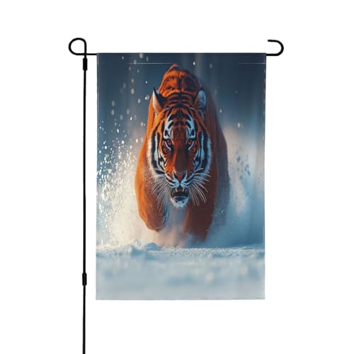 Dekorative doppelseitige Flagge mit Tigers in Jagd, Gartenbanner, perfekt für Innen- und Außenbereich, erhältlich in zwei Größen Dekorative doppelseitige Flagge mit Tigers in Jagd, Gartenbanner, perfekt für Innen- und Außenbereich, erhältlich in zwei Größen von UYHhgqw