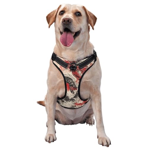 Dragon'S Anger Hundegeschirr für kleine, mittelgroße und große Hunde - reflektierende Riemen, verstellbare Passform mit Schnellverschluss-Schnallen Dragon'S Anger Hundegeschirr für kleine, mittelgroße und große Hunde - reflektierende Riemen, verstellbare Passform mit Schnellverschluss-Schnallen von UYHhgqw