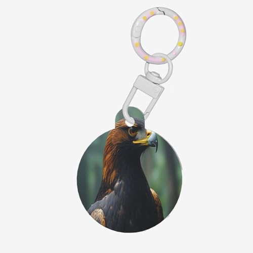 Eagles in the Rainforest Runde Haustiermarke – Personalisierte Hundemarken für Haustiere, langlebiges Acrylmaterial, ideal für kleine bis große Hunde von UYHhgqw