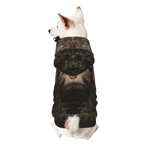 Hunde-Kapuzenpullover mit Affen im Schloss, weiches und atmungsaktives Polyester, für kleine Hunde, Jungen und Mädchen Hunde-Kapuzenpullover mit Affen im Schloss, weiches und atmungsaktives Polyester, für kleine Hunde, Jungen und Mädchen von UYHhgqw