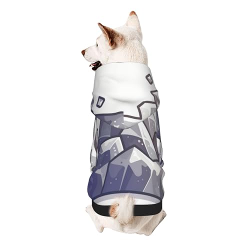 Hunde-Kapuzenpullover mit Berg-Silhouette, weiches und atmungsaktives Polyester, Haustierkleidung für kleine Hunde, Jungen und Mädchen von UYHhgqw