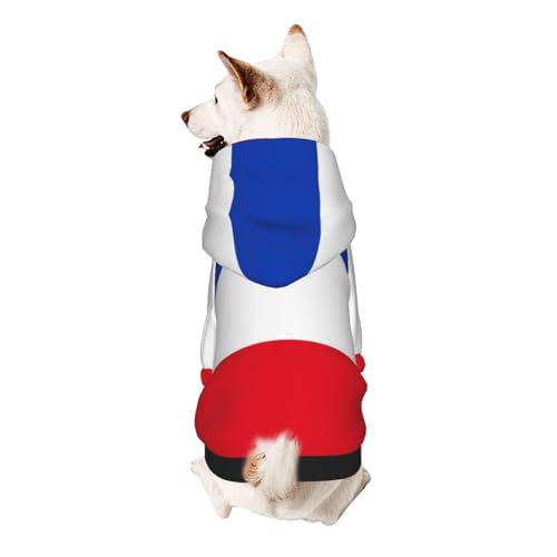 Hunde-Kapuzenpullover mit Flagge des Kantons Schleswig-Holstein, weiches und atmungsaktives Polyester, Haustierkleidung für kleine Hunde, Jungen und Mädchen von UYHhgqw