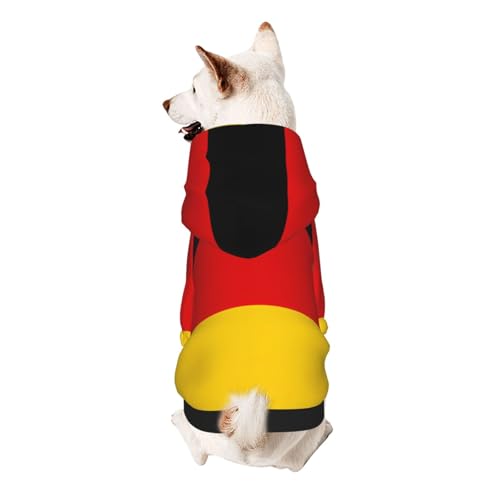 Hunde-Kapuzenpullover mit deutscher Flagge, weiches und atmungsaktives Polyester, Haustierkleidung für kleine Hunde, Jungen und Mädchen von UYHhgqw