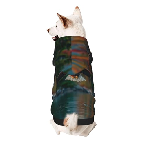 Hunde-Kapuzenpullover mit fliegendem Adler, weiches und atmungsaktives Polyester, für kleine Hunde, Jungen und Mädchen von UYHhgqw